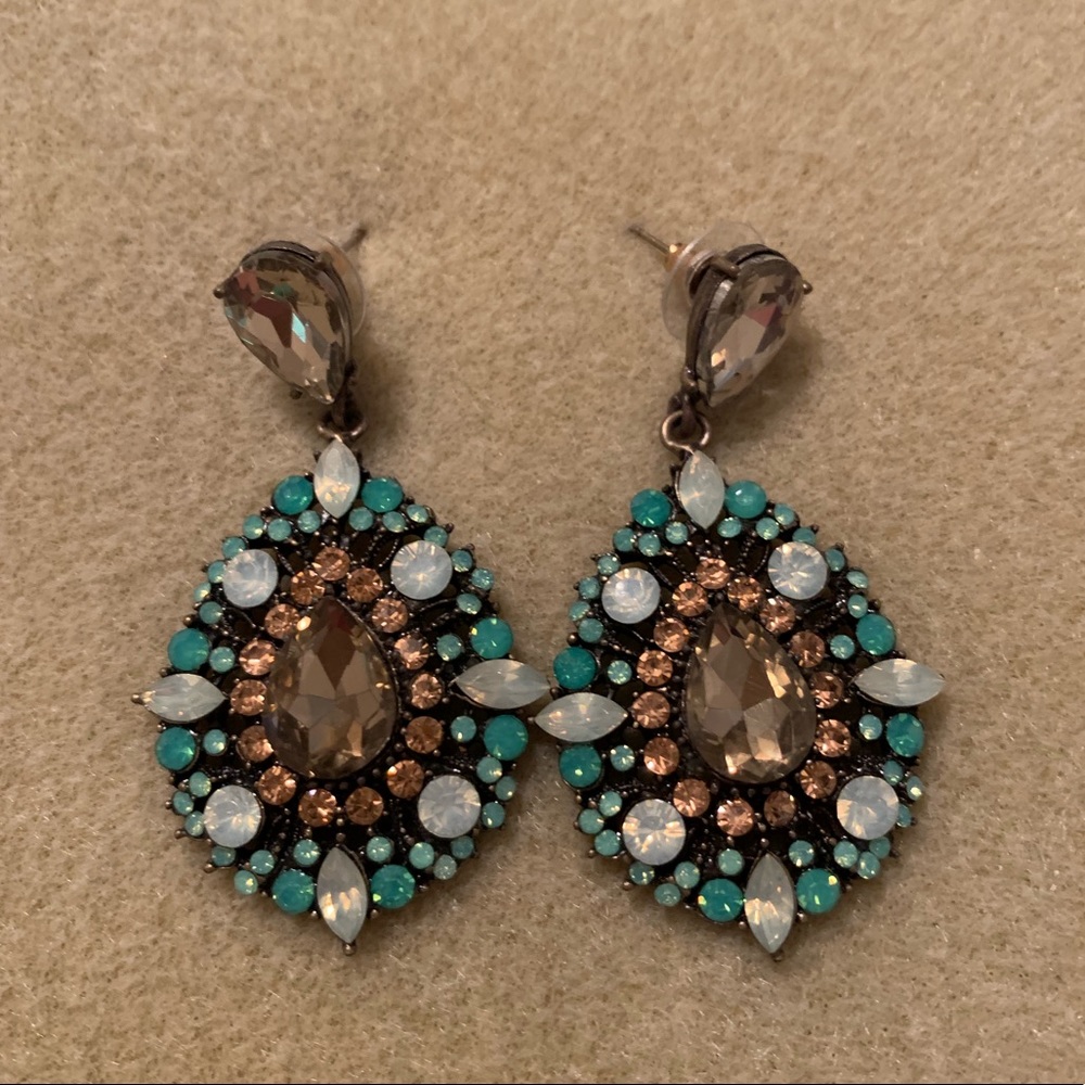 Smoky colored stone earrings